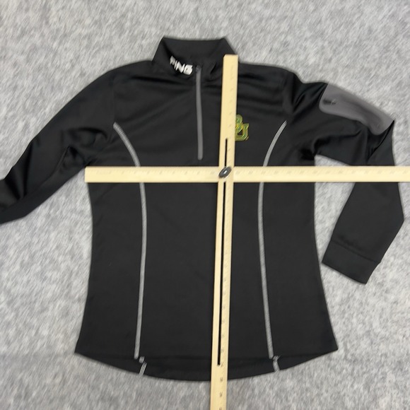 Ping Sweatshirt Womens Small Black 1/4 Zip Pocket Performance‎ Baylor University - Picture 11 of 16